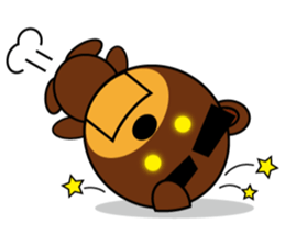 Black Eyebrows Bear 8 sticker #6169347