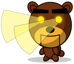 Black Eyebrows Bear 8 sticker #6169348