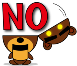 Black Eyebrows Bear 8 sticker #6169353