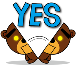 Black Eyebrows Bear 8 sticker #6169355