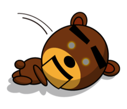 Black Eyebrows Bear 8 sticker #6169358