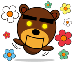 Black Eyebrows Bear 8 sticker #6169360