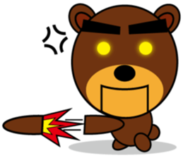 Black Eyebrows Bear 8 sticker #6169368