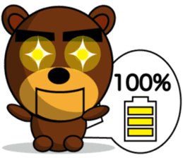 Black Eyebrows Bear 8 sticker #6169370