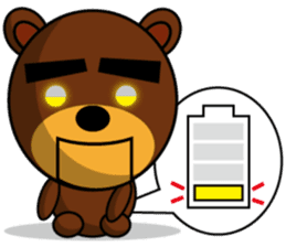 Black Eyebrows Bear 8 sticker #6169371