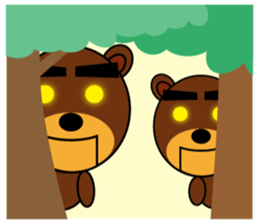 Black Eyebrows Bear 8 sticker #6169372