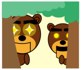 Black Eyebrows Bear 8 sticker #6169373