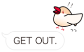 Message Java sparrows for English. sticker #6171944