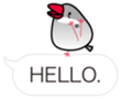 Message Java sparrows for English. sticker #6171946