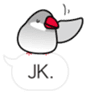 Message Java sparrows for English. sticker #6171952