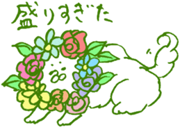 The cat which loves flowers sticker #6172835