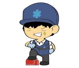 Little FireMan & EMT sticker #6173339