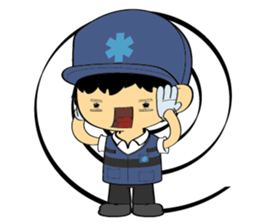 Little FireMan & EMT sticker #6173345