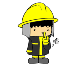 Little FireMan & EMT sticker #6173346