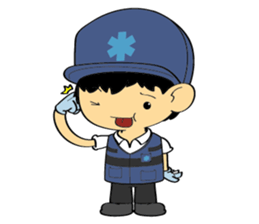 Little FireMan & EMT sticker #6173347