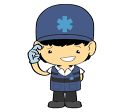 Little FireMan & EMT sticker #6173353