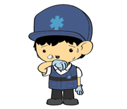 Little FireMan & EMT sticker #6173355