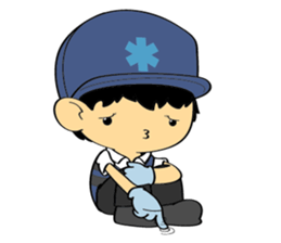 Little FireMan & EMT sticker #6173357