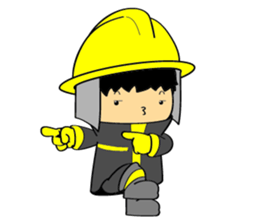 Little FireMan & EMT sticker #6173358