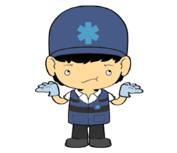 Little FireMan & EMT sticker #6173359