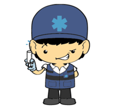 Little FireMan & EMT sticker #6173369