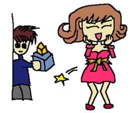 Fashionable mysterious women PAL-ko sticker #6173870