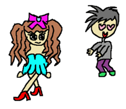 Fashionable mysterious women PAL-ko sticker #6173891