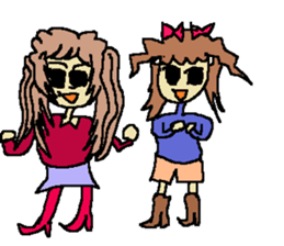 Fashionable mysterious women PAL-ko sticker #6173895