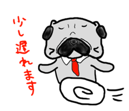 pug sticker salaryman sticker #6174336