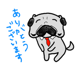 pug sticker salaryman sticker #6174346