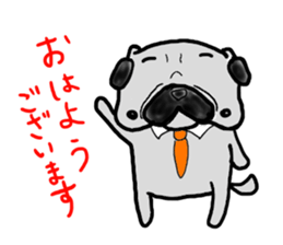 pug sticker salaryman sticker #6174360