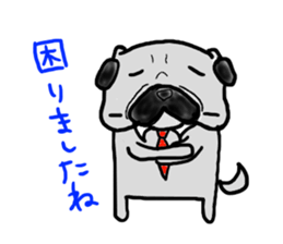 pug sticker salaryman sticker #6174366