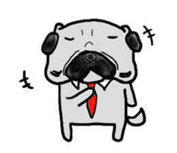 pug sticker salaryman sticker #6174368