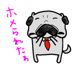 pug sticker salaryman sticker #6174371