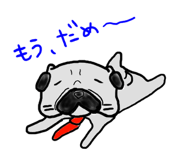 pug sticker salaryman sticker #6174374