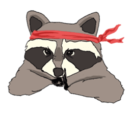 Oliver The Raccoon - Family Gone Wild sticker #6175220