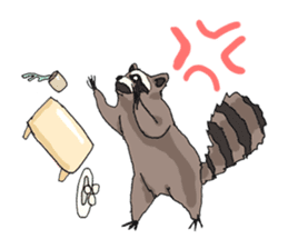 Oliver The Raccoon - Family Gone Wild sticker #6175222