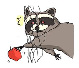 Oliver The Raccoon - Family Gone Wild sticker #6175227