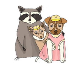 Oliver The Raccoon - Family Gone Wild sticker #6175230