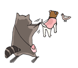 Oliver The Raccoon - Family Gone Wild sticker #6175233