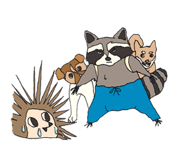 Oliver The Raccoon - Family Gone Wild sticker #6175249