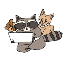 Oliver The Raccoon - Family Gone Wild sticker #6175253