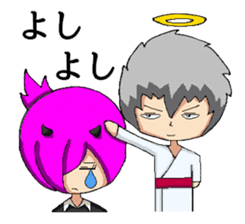 Tsundere devil and word many angel sticker #6177213