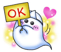 The cute and lovely friendly ghost sticker #6177860