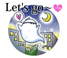The cute and lovely friendly ghost sticker #6177870