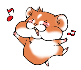 Strange face hamster Sticker sticker #6178059