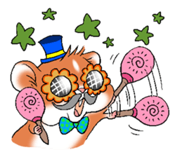 Strange face hamster Sticker sticker #6178062