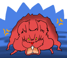 Strange face hamster Sticker sticker #6178063