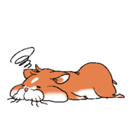 Strange face hamster Sticker sticker #6178065