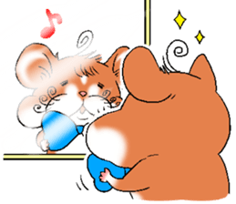 Strange face hamster Sticker sticker #6178068